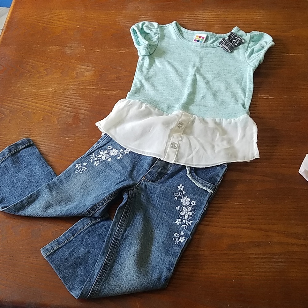 Toddler outfit 18m jeans 2T top